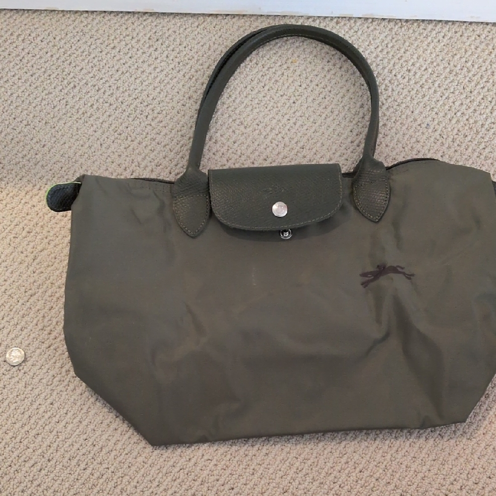 Green Tote Bag with Black Logo